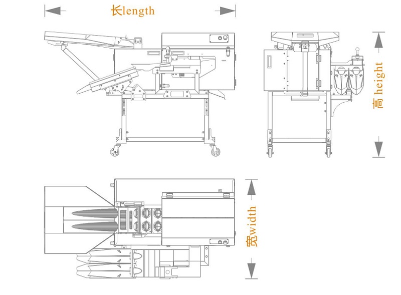 雙排敲蛋機+蛋液雙槽分離機型(長寬高)尺寸 雙排敲蛋機+蛋液雙槽分離機型(長寬高)尺寸