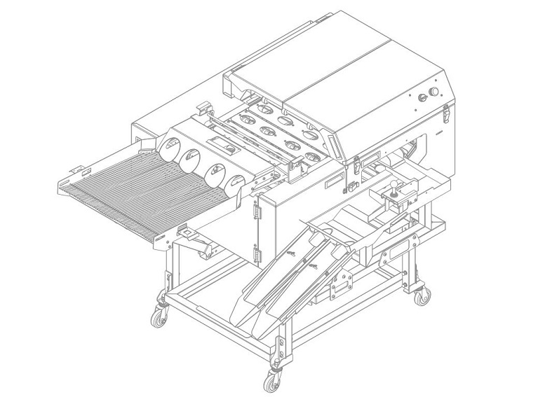 四排敲蛋機+雙槽分離+對接 四排敲蛋機+雙槽分離+對接