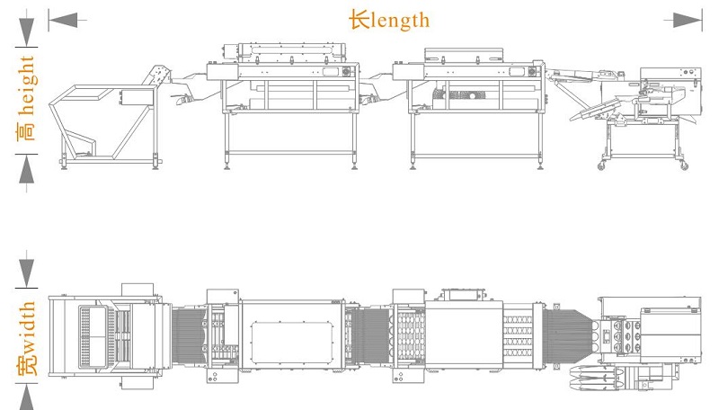 上蛋+洗蛋+烘干+三排敲蛋機(jī)組合生產(chǎn)線<長(zhǎng)寬高>尺寸圖 上蛋+洗蛋+烘干+三排敲蛋機(jī)組合生產(chǎn)線<長(zhǎng)寬高>尺寸圖